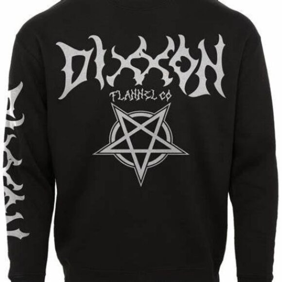 Dixxon Shirt Mens XL Black Pentagram Crewneck Sweater NWT - Picture 1 of 2